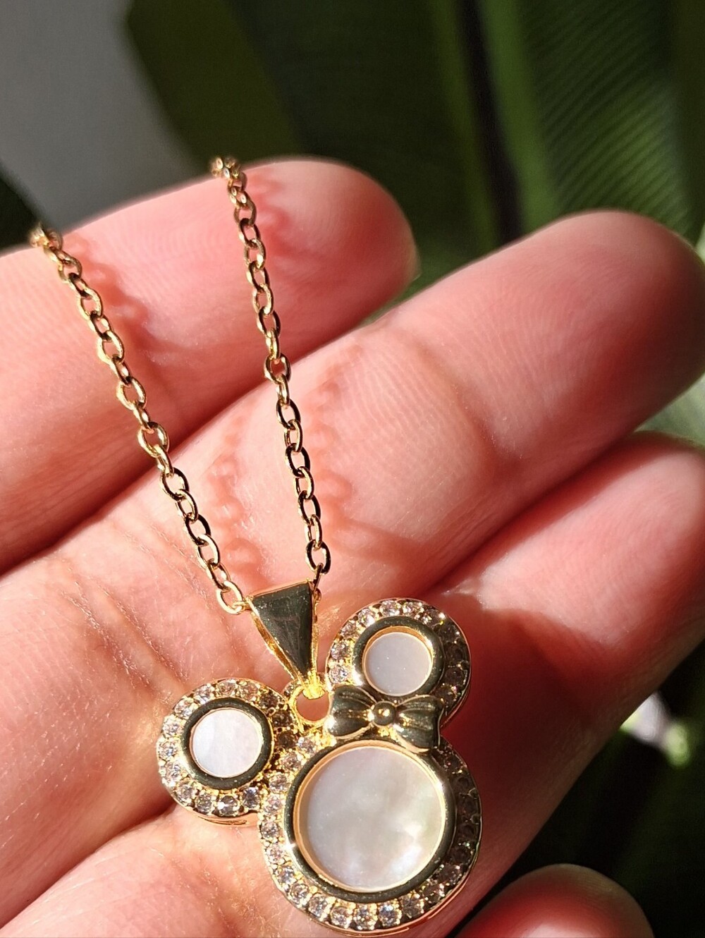 Gold-Tone Mouse Pendant Stainless Steel Necklace - Picture 4 of 9